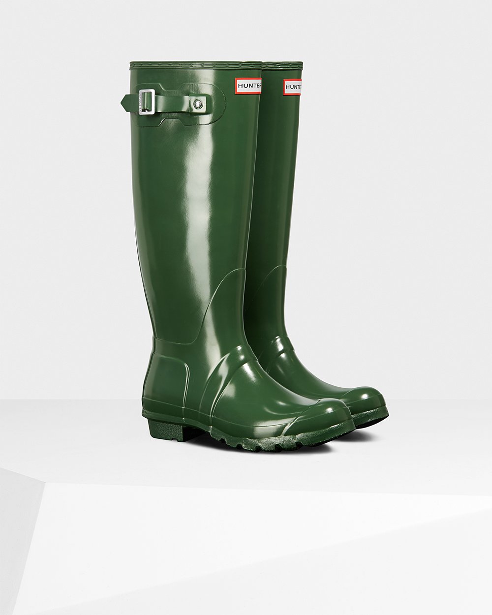 Galochas Altas Hunter Feminina Verdes - Original Gloss - 40CMVPHAN